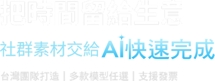 把時間留給生意，社群素材交給 AI 快速完成